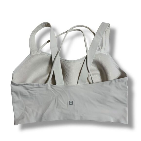 Lululemon Like a Cloud Sports Bra White No Size Tag Good Used Condition - Picture 2 of 5